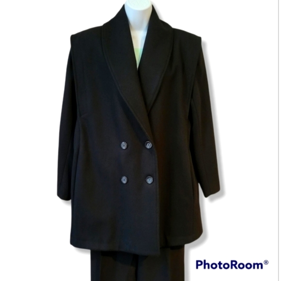 Stephanie Mathews Wool Coat Womens Size M/L 8/10 Fully Lined Wool Peacoat - Picture 16 of 16